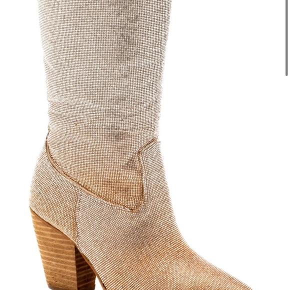 Hey Girl Corkys Showstopper Ombré Gold Silver Rhinestone Western Boots Htf NEW - Picture 3 of 5